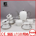 P &amp; T 2015 novo produto 15pcs prata design China porcelana conjunto de chá conjunto de café